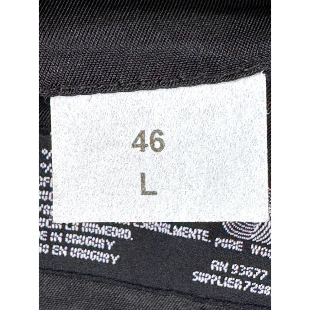 Stafford‎ Men's Gray Wool Blend Blazer Sport Coat Elbow Patches Size 46L